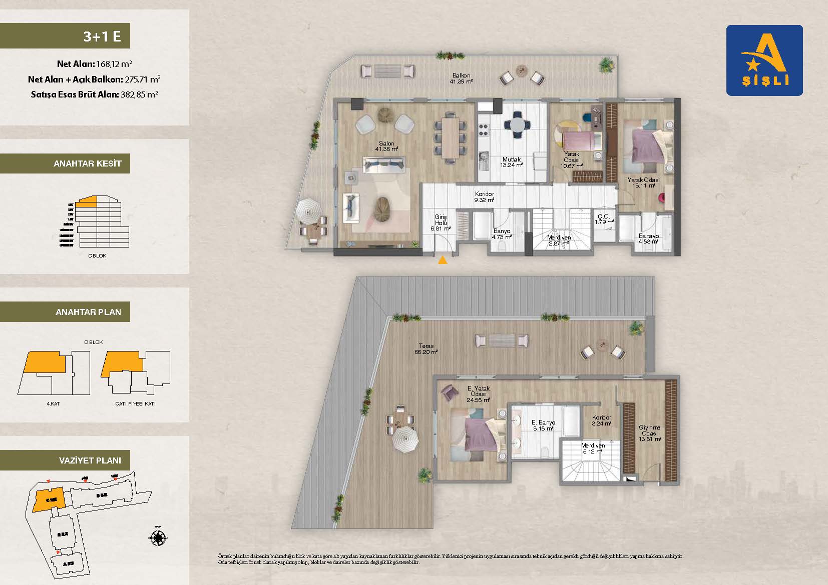 آوروپا کونوتلاری شیشلی Avrupa konutları sisli