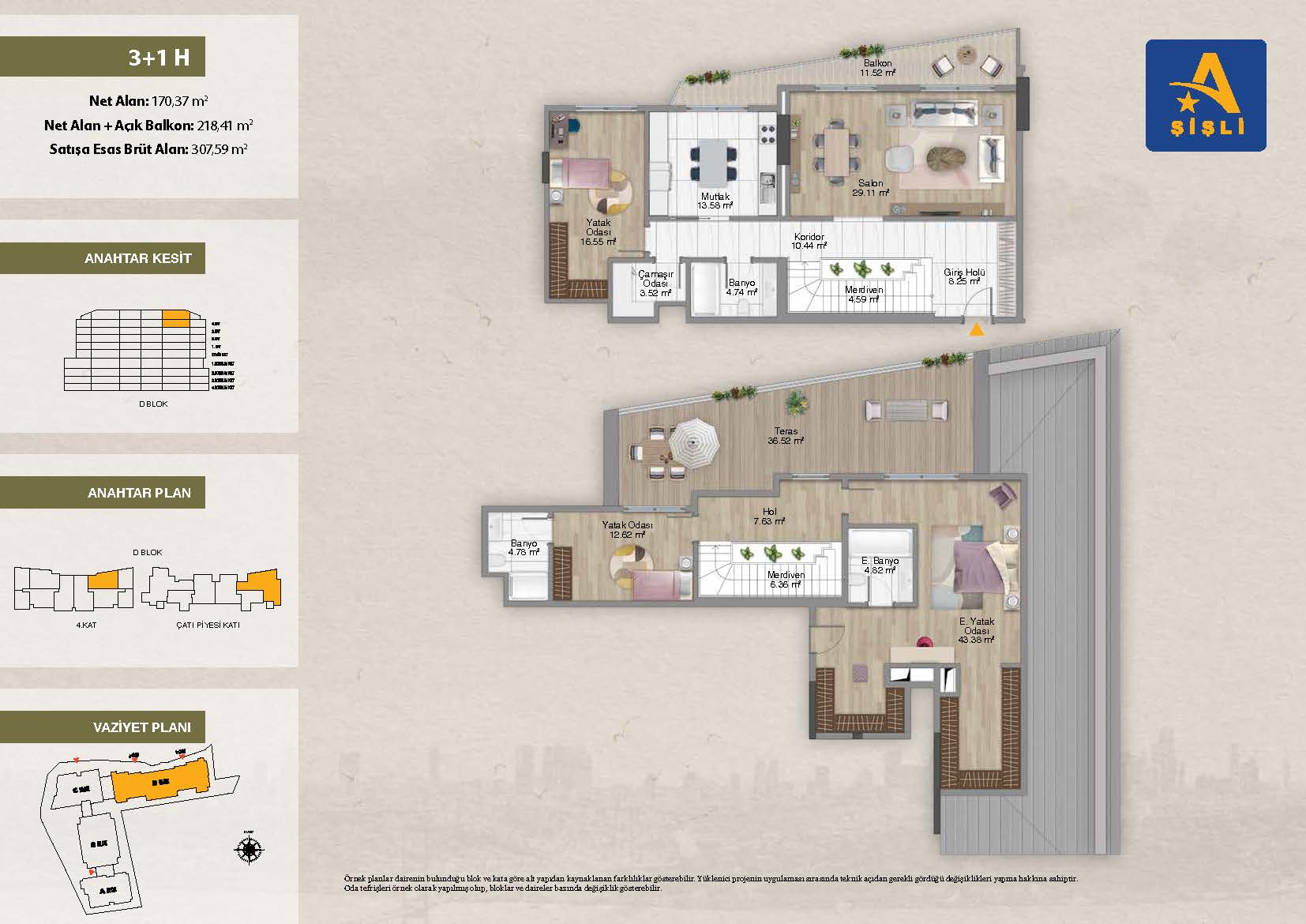 آوروپا کونوتلاری شیشلی Avrupa konutları sisli